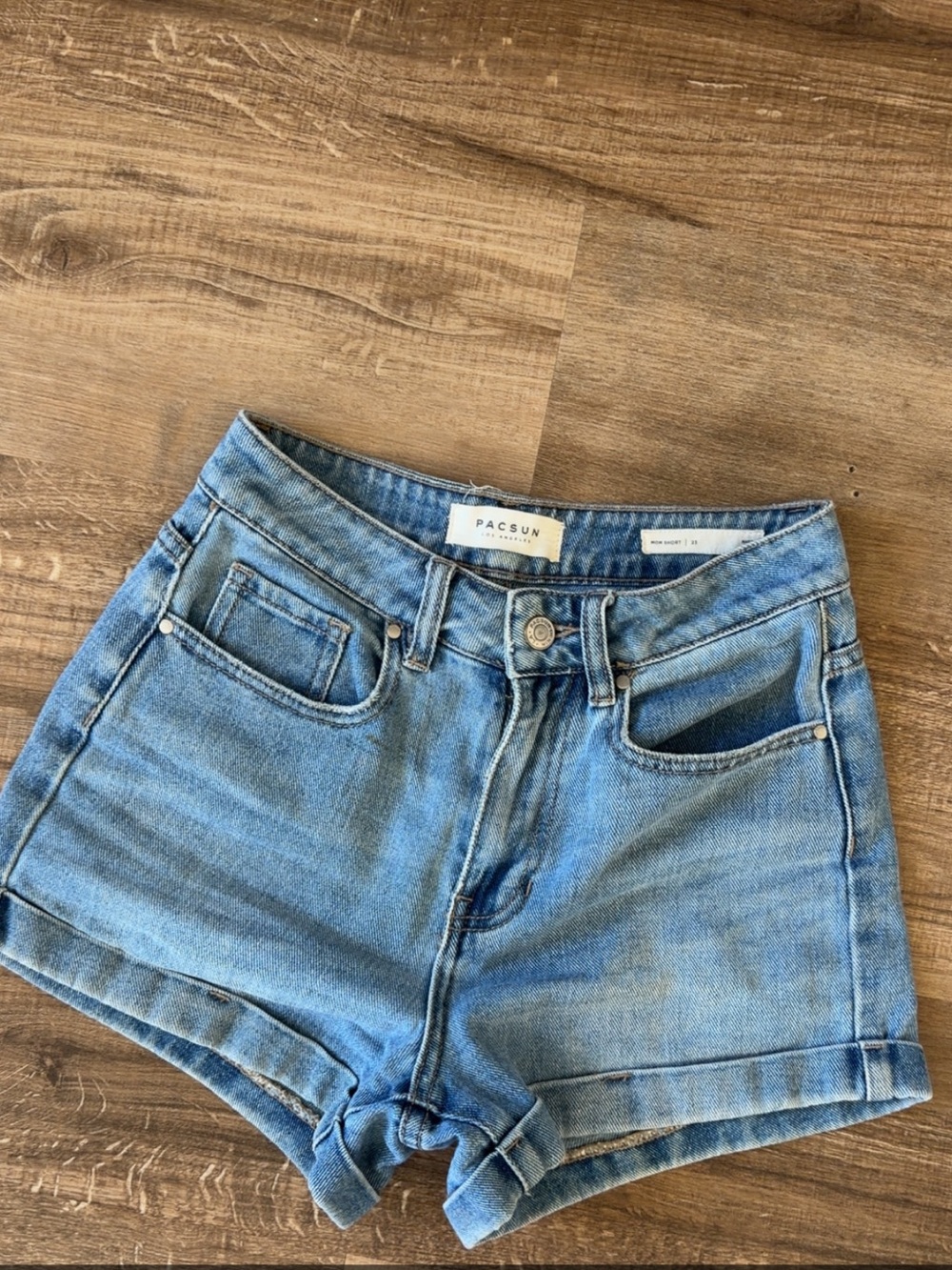 PacSun Light Wash High-Rise Denim Shorts